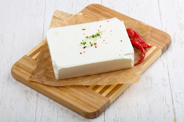 Feta brick cheese — Stock Photo, Image