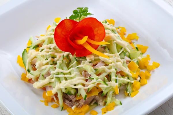 Salada de presunto com pimenta — Fotografia de Stock