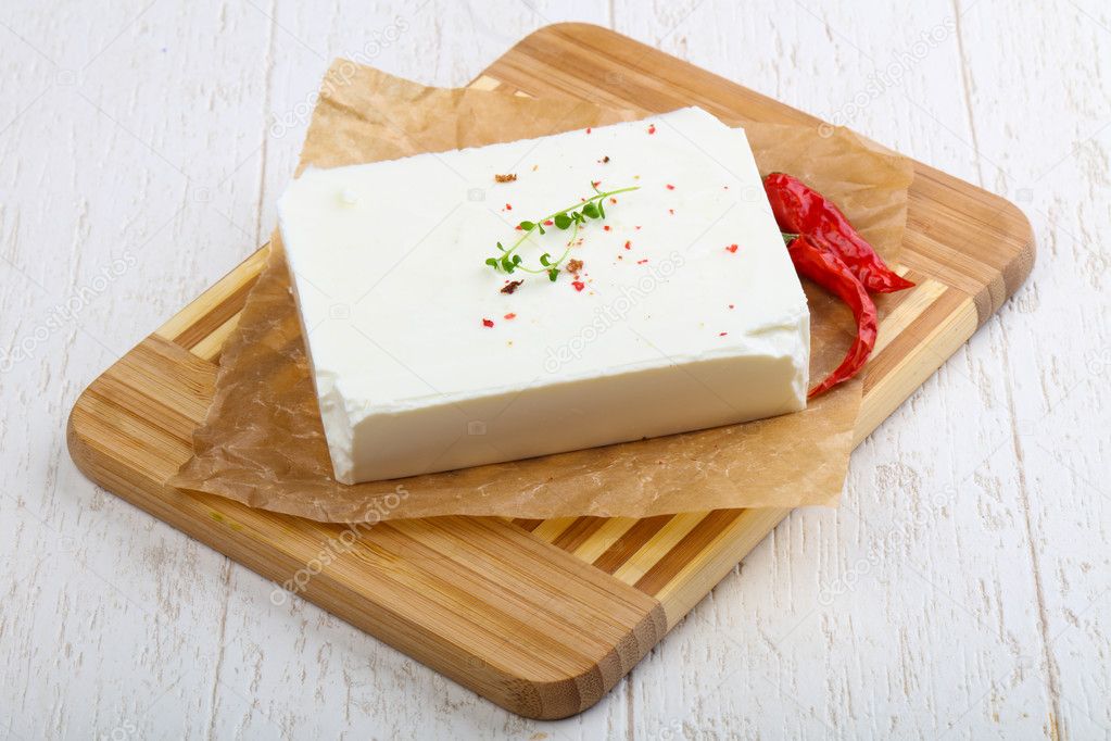 Feta brick cheese Stock Photo by ©AndreySt 116726728