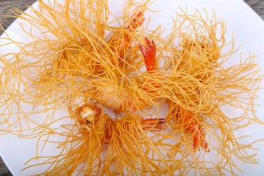 Makarna karides dedim