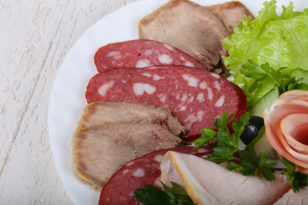 Embutidos y mezcla de carne — Foto de Stock