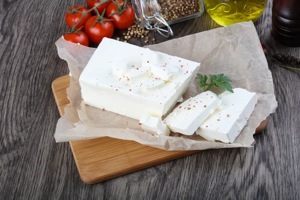 Delizioso formaggio feta — Foto Stock