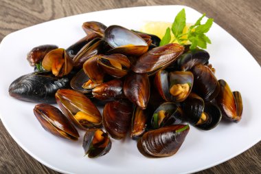 Lezzetli haşlanmış midye