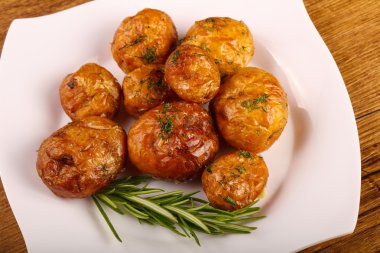 Genç fırında patates