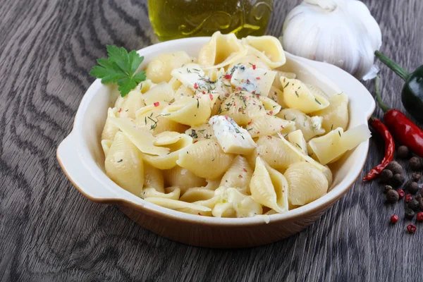 Massa cremosa com queijo — Fotografia de Stock