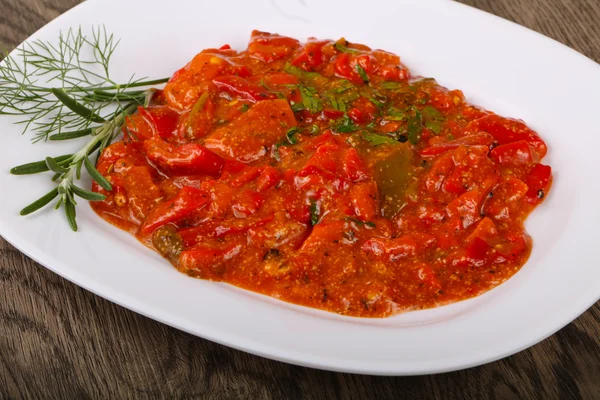 Gegrillte rote Paprika — Stockfoto