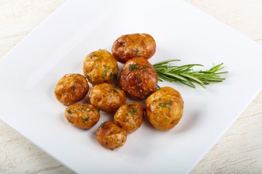 Genç fırında patates