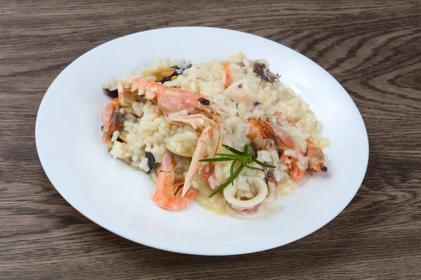 Seafood mix risotto — Stockfoto
