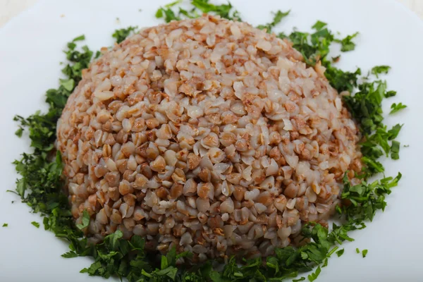 Porción de trigo sarraceno hervido —  Fotos de Stock