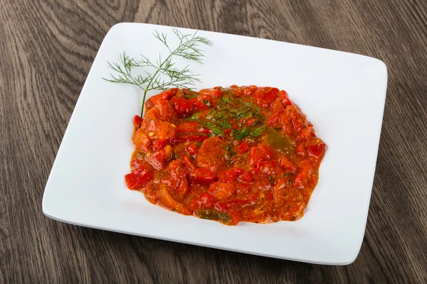 Gegrillte rote Paprika — Stockfoto