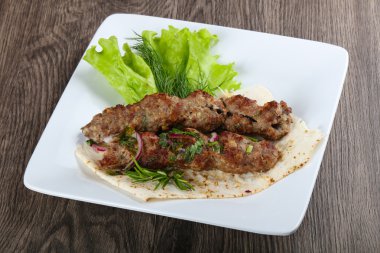 Lezzetli kuzu kebabı