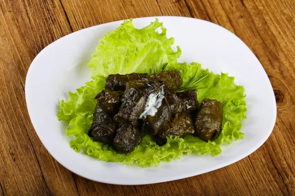 Gefülltes Fleisch in Traubenblättern — Stockfoto