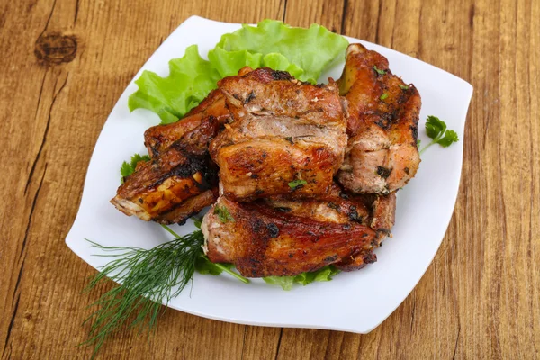 Varkensvlees ribben barbecue — Stockfoto