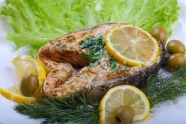 fırında somon steak