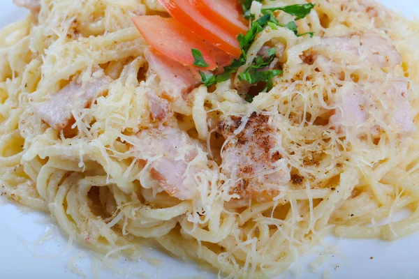 Delicious Spaghetti carbonara — Stock Photo, Image