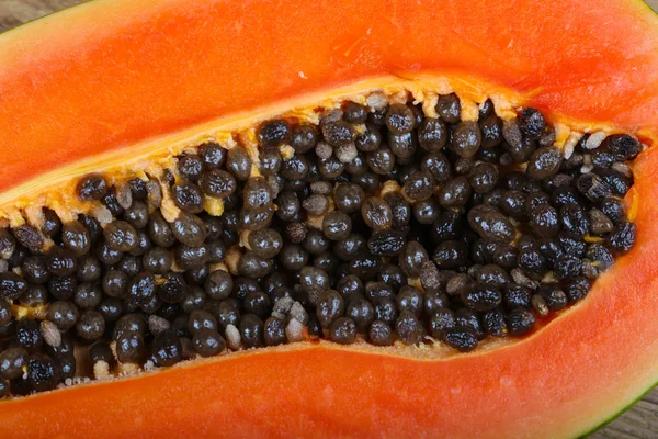 Papaia de fatia madura fresca — Fotografia de Stock