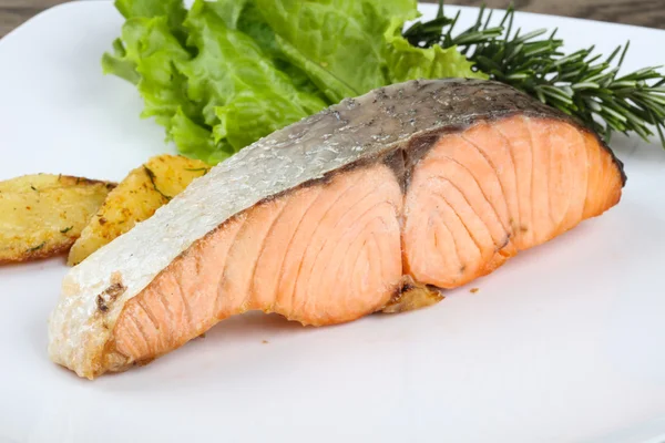 Baked dietary salmon — Stock Photo, Image