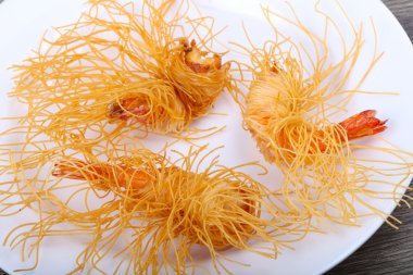 Makarna karides dedim