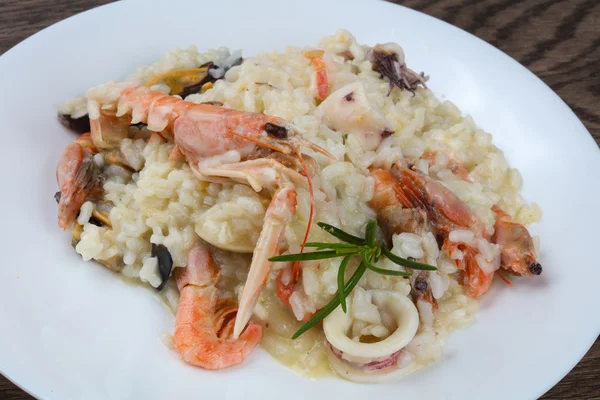 Seafood mix risotto — Stock Photo, Image