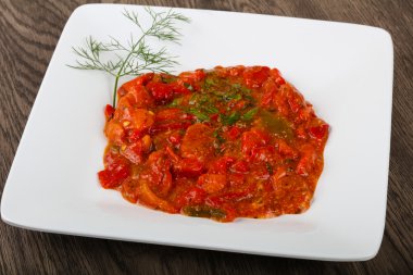 ızgara kırmızı dolmalık biber