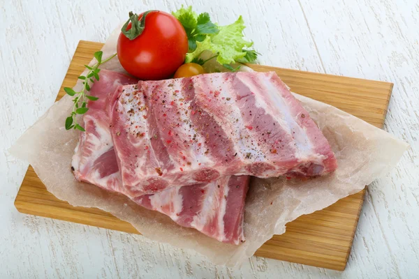 Rå revben av griskött — Stockfoto