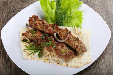 Lezzetli kuzu kebabı