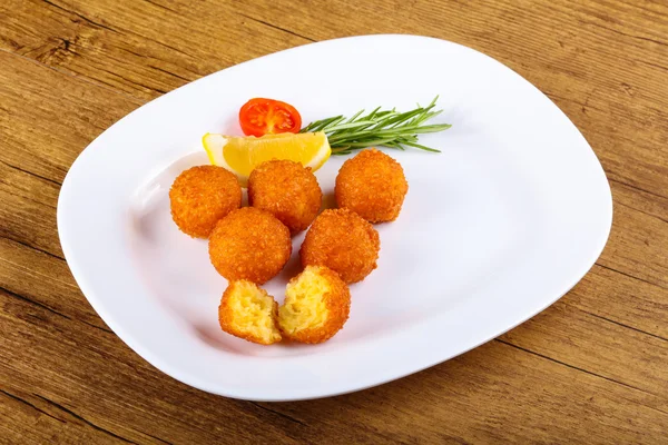 Two Potato Balls Are Partially Eaten With Cheese In The Middle Background,  Croquette On White Background, Hd Photography Photo Background Image And  Wallpaper for Free Download