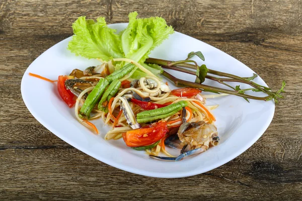 Salad kepiting bumbu Thailand — Stok Foto