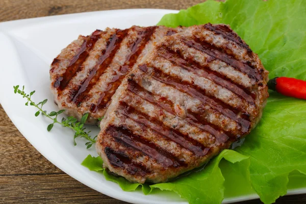 Gegrilltes Burgettschnitzel — Stockfoto