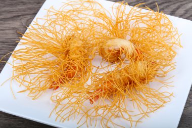 Makarna karides dedim