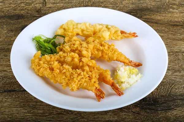 Cozinha asiática Camarão tempura — Fotografia de Stock