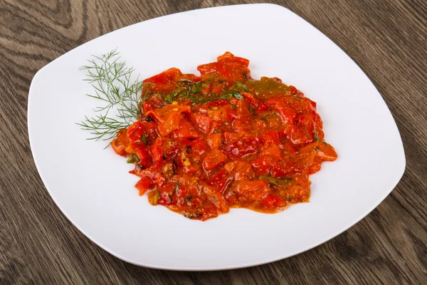 Pimiento rojo a la parrilla — Foto de Stock