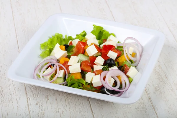 Traditional Greek salad — Stock Photo, Image