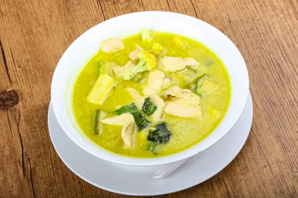 Asian cuisine Green curry — Stock Photo, Image