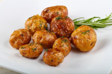 Genç fırında patates