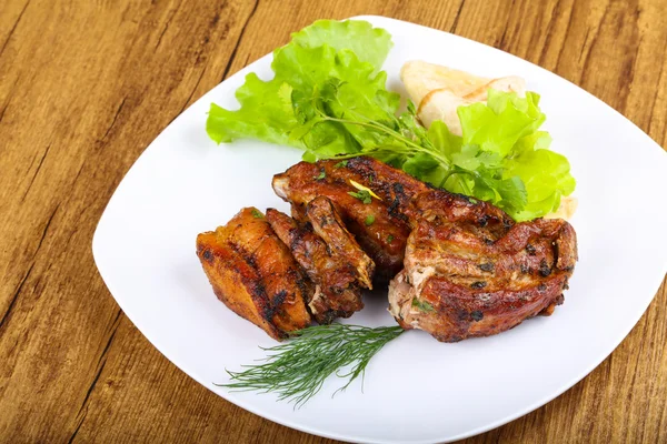 Daging iga babi barbecue — Stok Foto