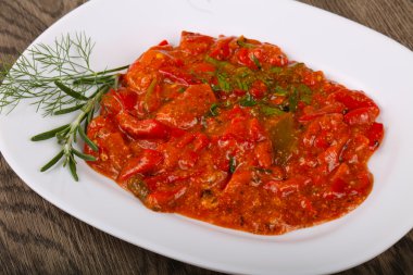 ızgara kırmızı dolmalık biber