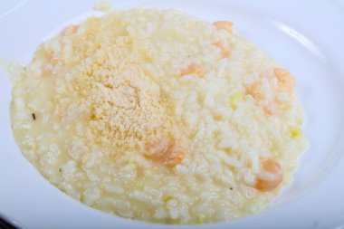 Karides ile lezzetli Risotto