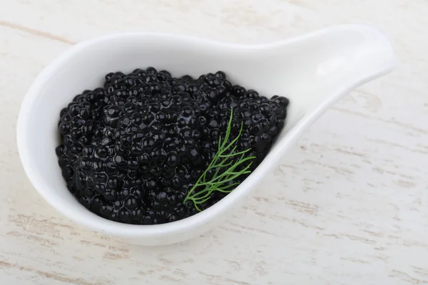 Delicioso caviar preto — Fotografia de Stock