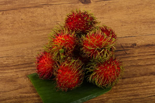 Verse rijpe Rambutan heap — Stockfoto