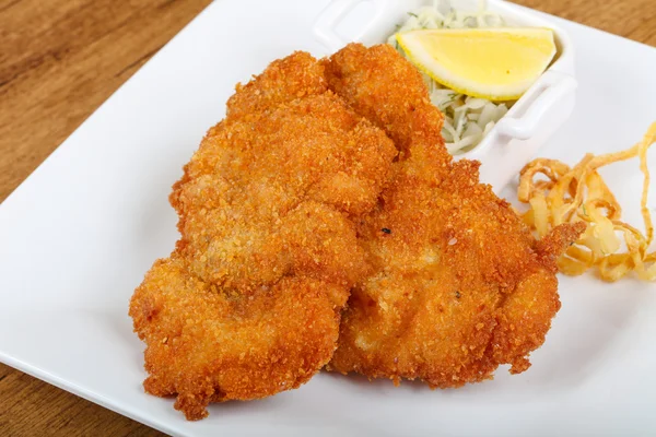 Cuisine tchèque - schnitzel — Photo