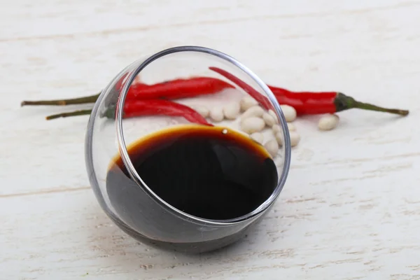 Soy sauce in the bowl — Stock Photo, Image