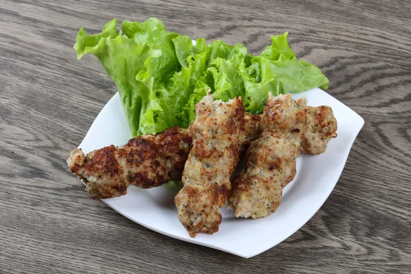 Carne deliciosa kebab — Fotografia de Stock