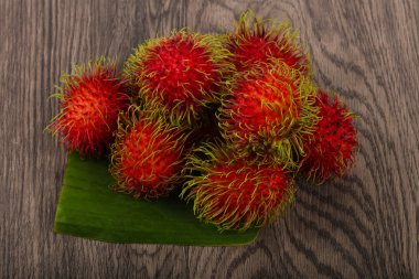 Taze olgun Rambutan yığın