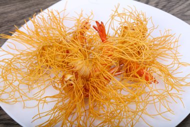 Makarna karides dedim