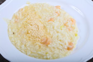 Karides ile lezzetli Risotto