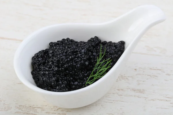 Delicioso caviar preto — Fotografia de Stock