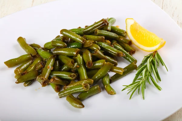 Baked green beans — Stock Photo, Image