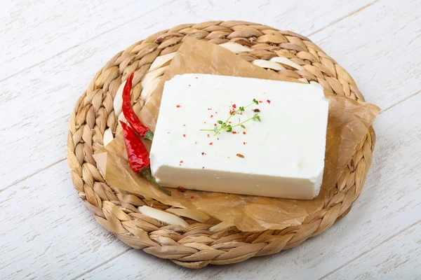 Feta brick cheese — Stock Photo, Image