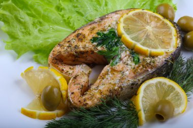 fırında somon steak